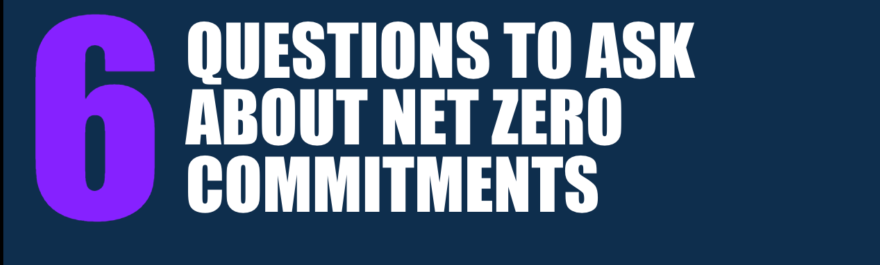 Getting net zero right, a tool kit.